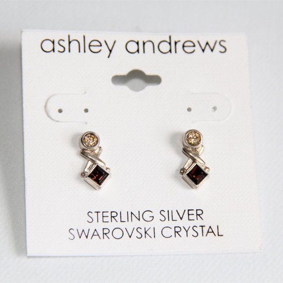 New & Tags Ashley Andrews Sterling Silver Earrings - Picture 1 of 8